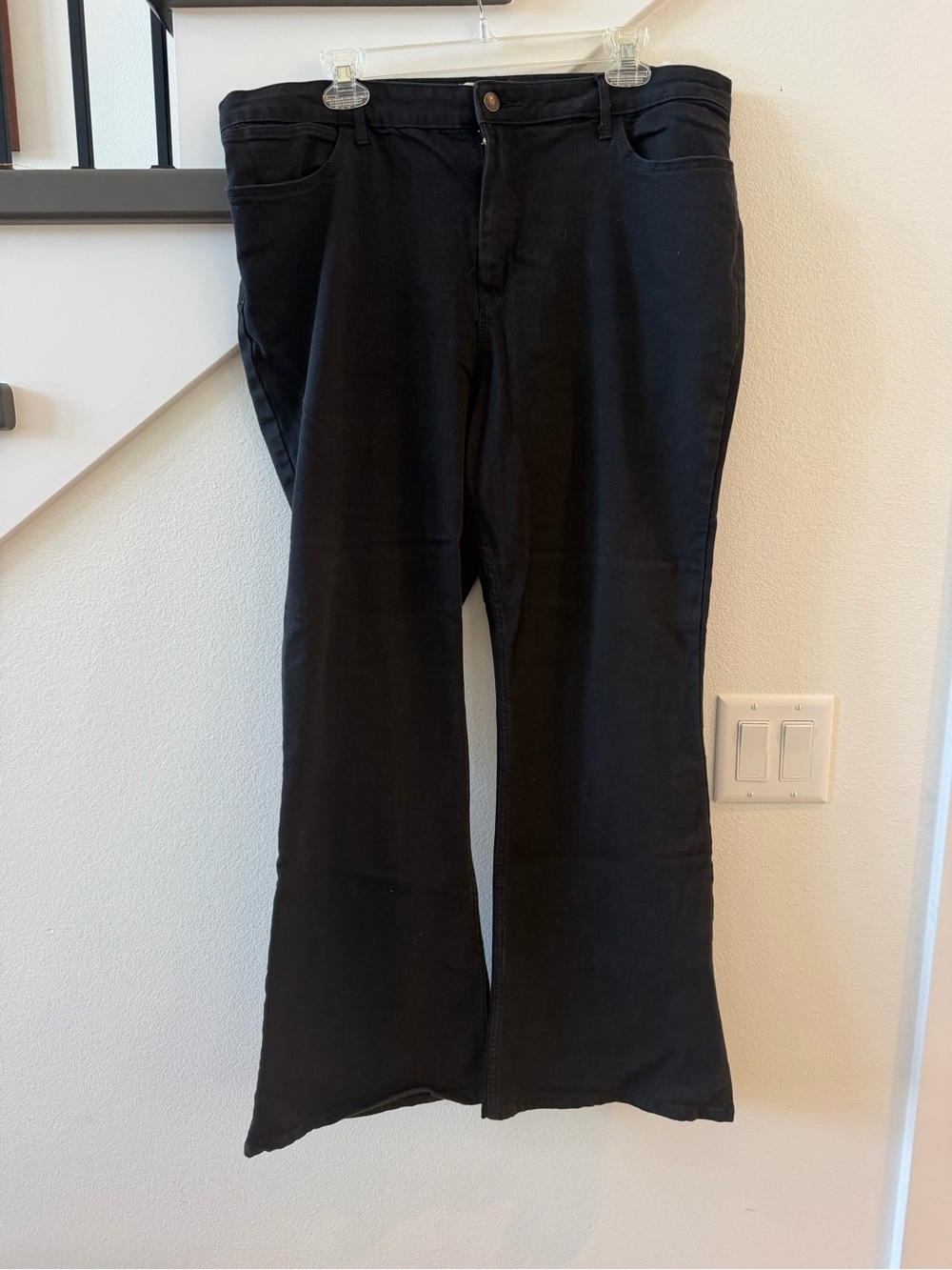 Wrangler High Rise Fierce Flare Black Jeans